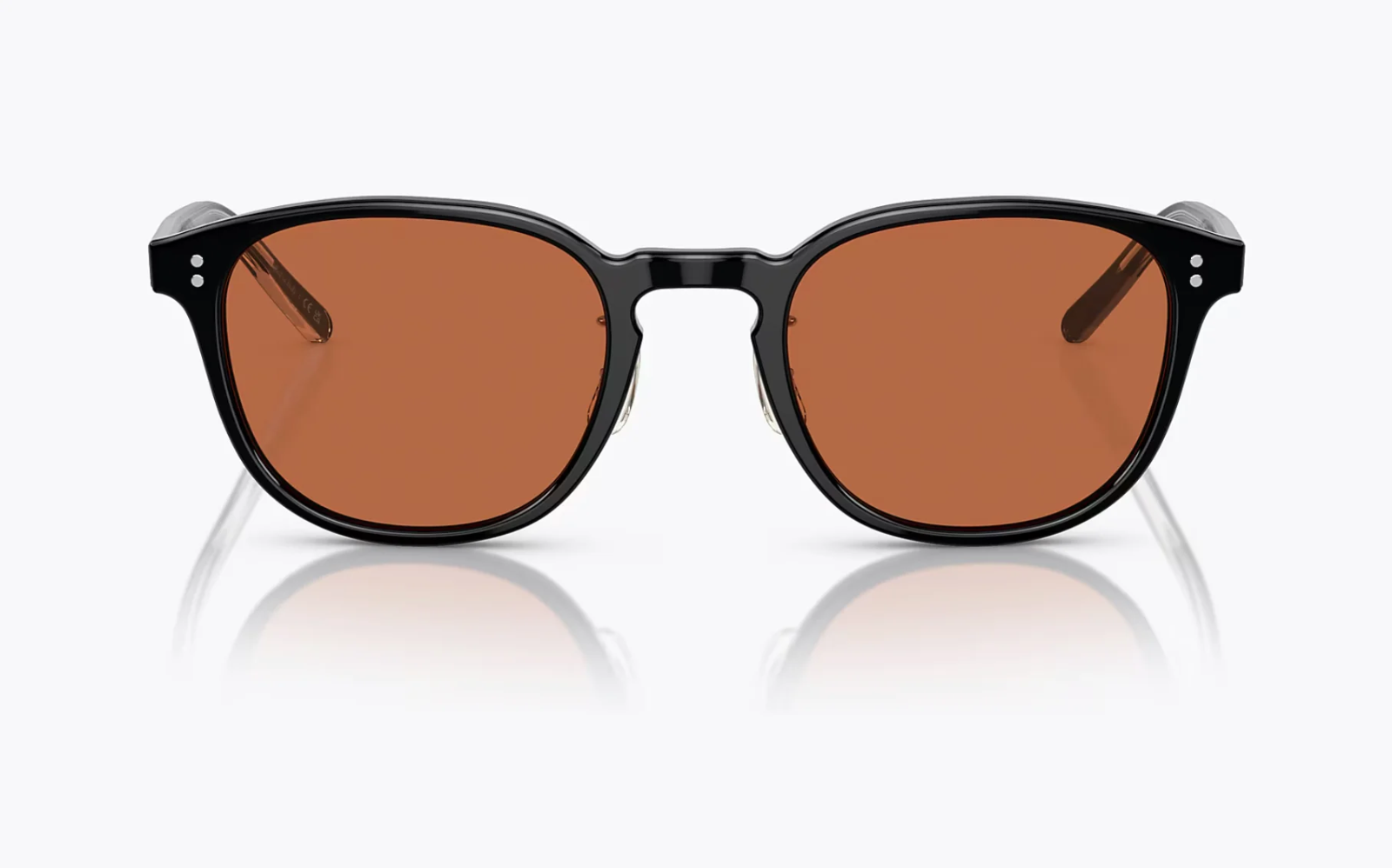Pre-owned Oliver Peoples Fairmont Sun F 49mm Ov 5219 Sm 149253 Black Persimmon Sunglasses In Orange