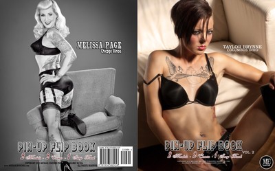Pin-Up Flip Book Vol 2 (Taylor Brynne,Melissa Page) (lingerie,Tattoos,) Rare