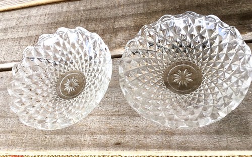 VTG Trinket Dish Box Lid Unique 2 Pc Yugoslavia 24% Lead Crystal Clear Zajecar