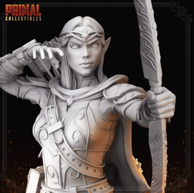 DnD Mini Elf Female Fighter Azel Heroquest/DnD 32mm