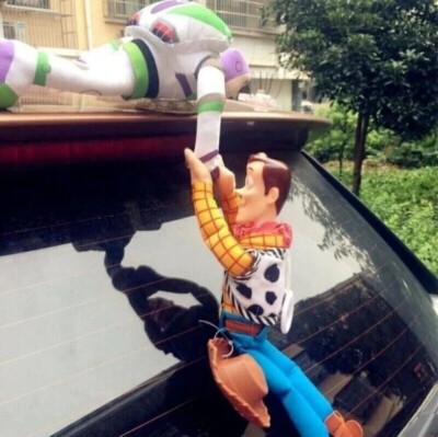 Hanging Toy Story Buzz Lightyear Saves Sherif Woody Car Dolls Exterior Decor NEW