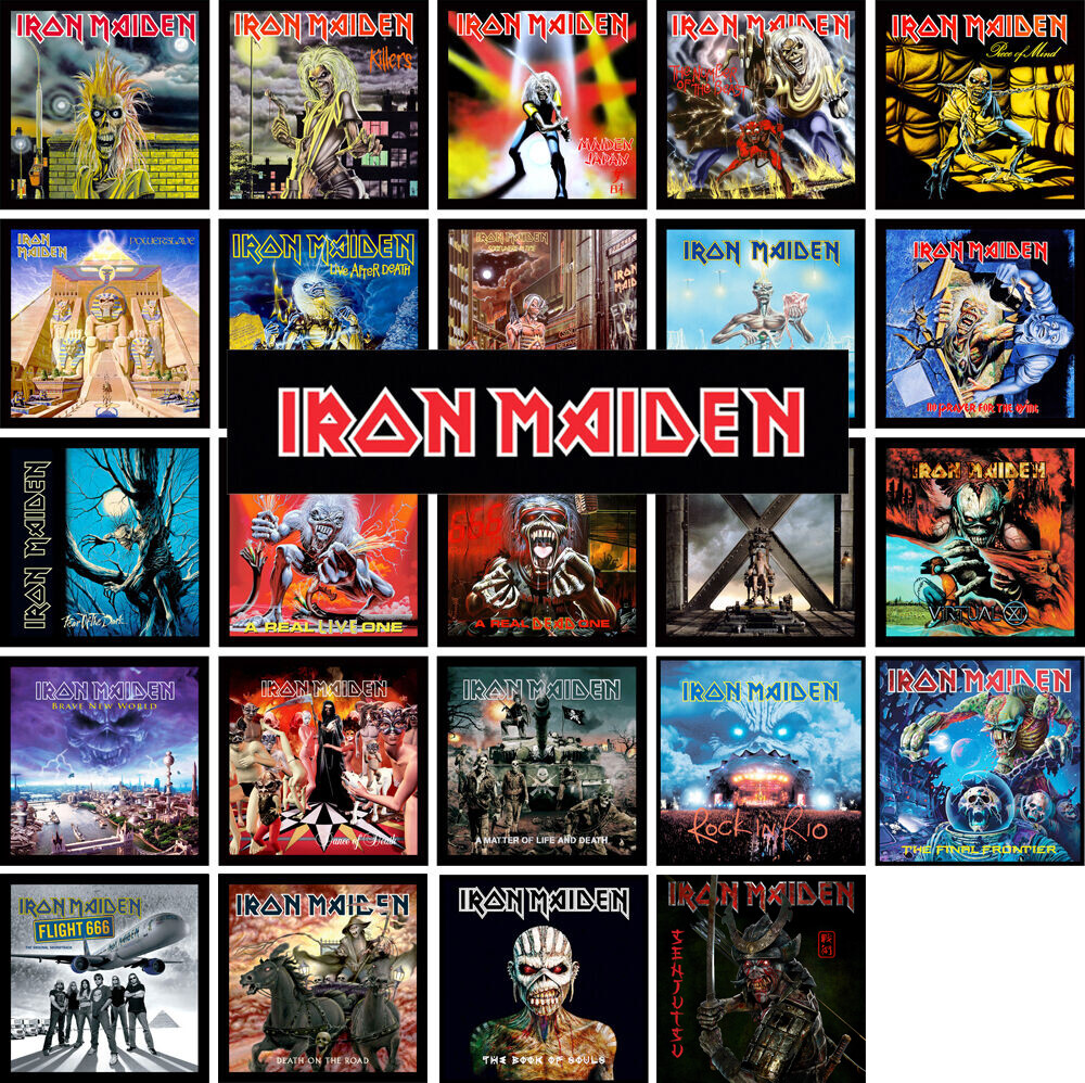 Iron Maiden アルバムジャケ マグネットホルダー IRON MAIDEN 25 pack of album cover discography magnets lot