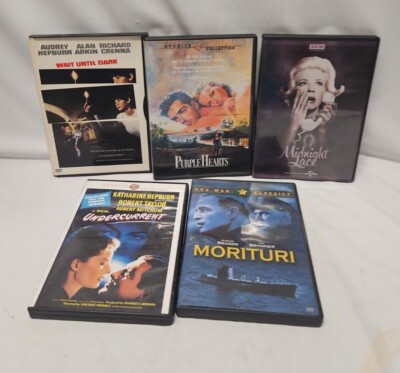 MORITURI UNDERCURRENT MIDNIGHT LACE PURPLE HEARTS WAIT UNTIL DARK DVD LOT 5