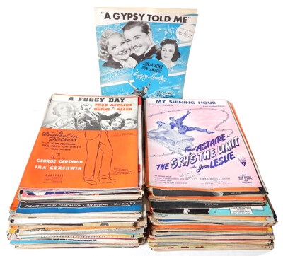 Vintage Sheet Music Lot Gershwin Jolson Lombardo Mercer Berlin Fred Astaire ++