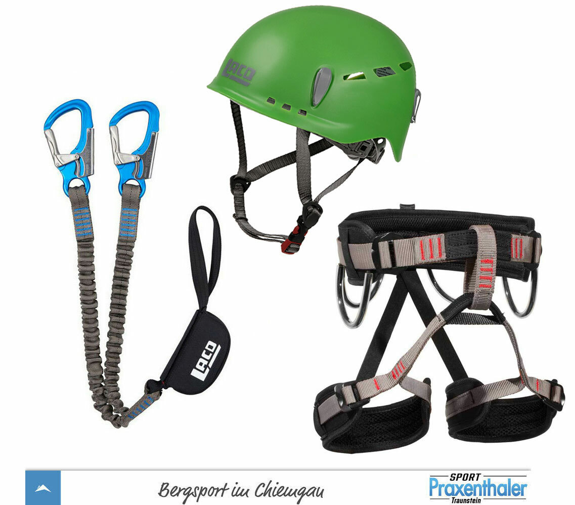 KLETTERSTEIGSET LACD Pro Evo 2.0 + Gurt LACD Start + LACD Protector 2.0 grün