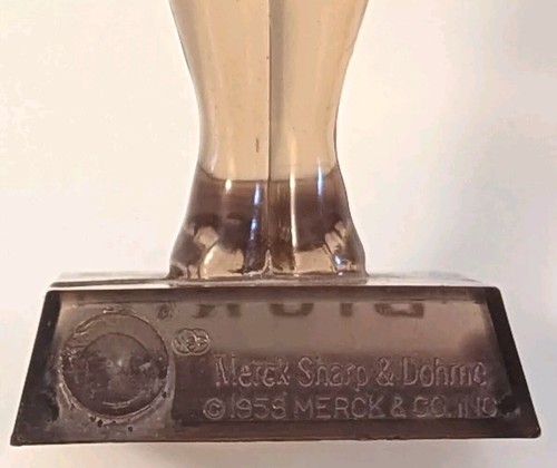 1958 Merck Mid Century Advertising Water Filled Female Form Statue - Atomic Age