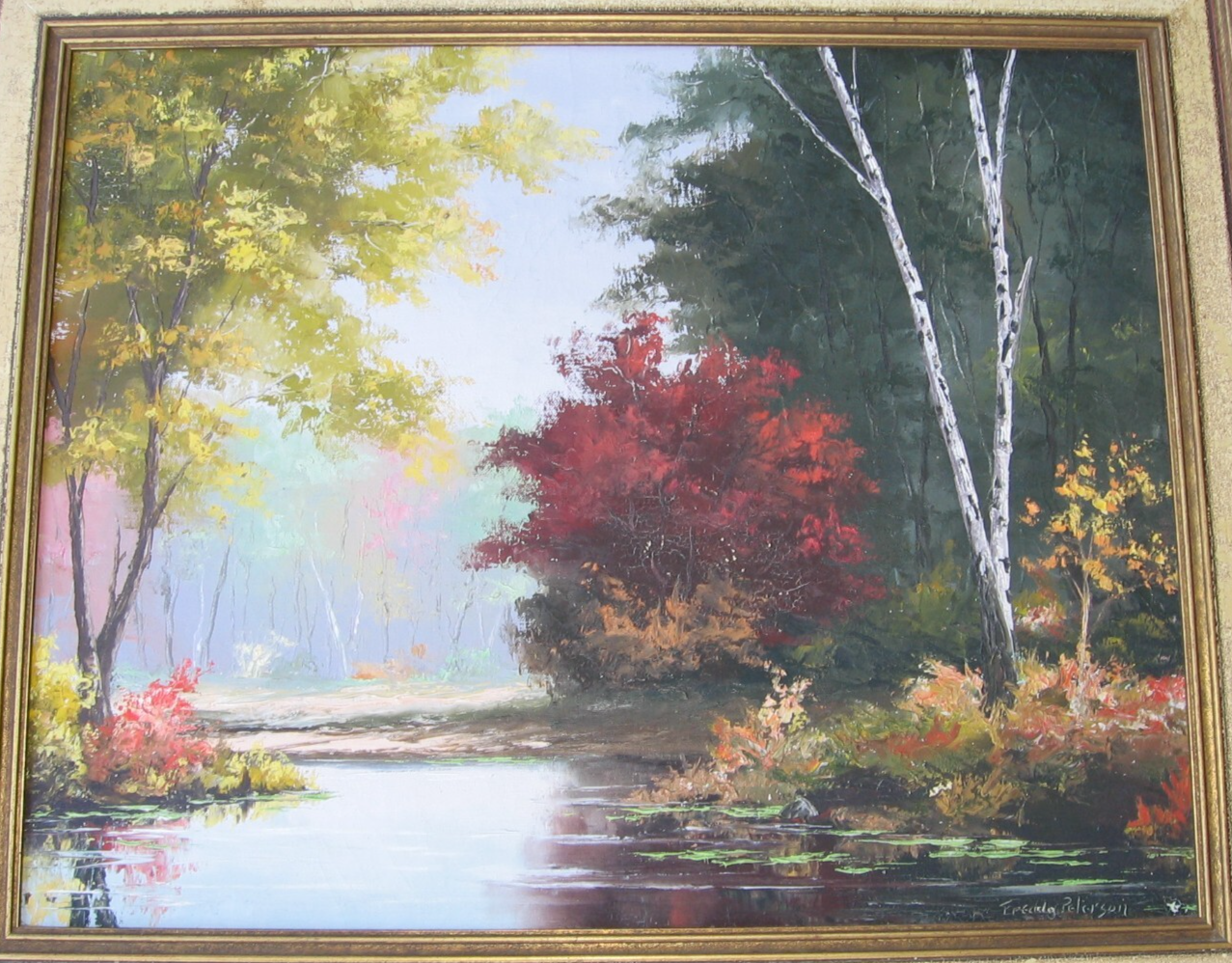 葉　祥明 (Painting) 20/300 Oil On Canvas Signed, H. Blossom - Mid-20th Century Mountain