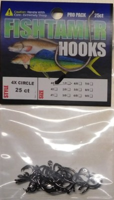 4X Circle Hooks FISH TAMER Pro Pack - Super Sharp - Sizes #4 - 13/0 (25pk)