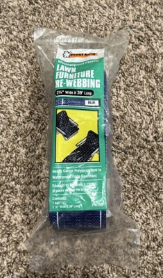 Frost King Lawn Furniture ReWebbing solid blue roll retro woven white diy sealed