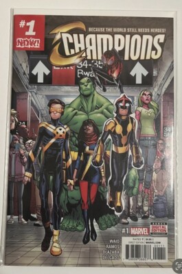 Champions #1 1st Team Appearance & Origin 1st Print Ramos (Marvel 2016)