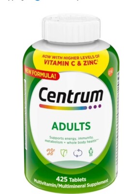 1 Centrum Adults 425 count tablets Multi Vitamin Multi Mineral 07/25 free ship