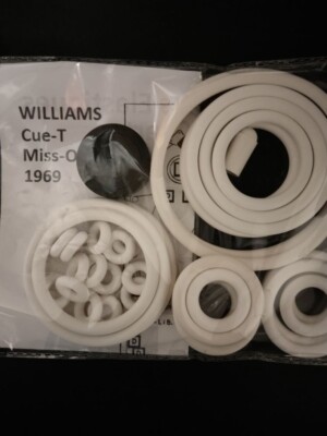 Kit Elastiques Flipper - MISS-O / CUE-T - 1969 - WILLIAMS - Pinball Rubber Kit