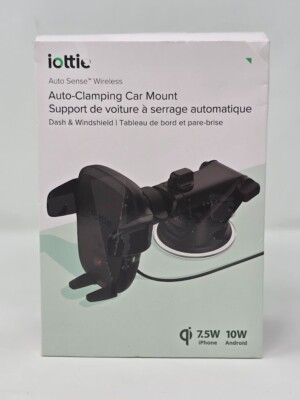 Wireless Dash & Windshield Mount 10W Qi Wireless Charging Mount Black - Open Box