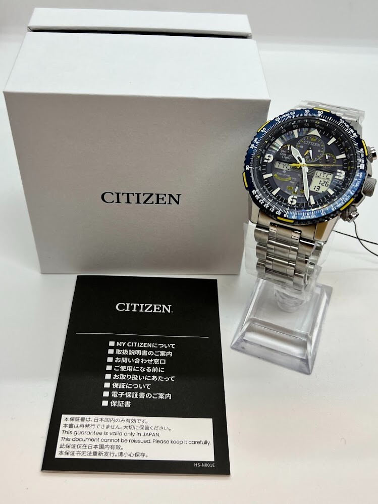 Pre-owned Citizen Promaster Sky Blue Angels Jy8078-52l Eco-drive Solar Atomic Men Watch In Silver