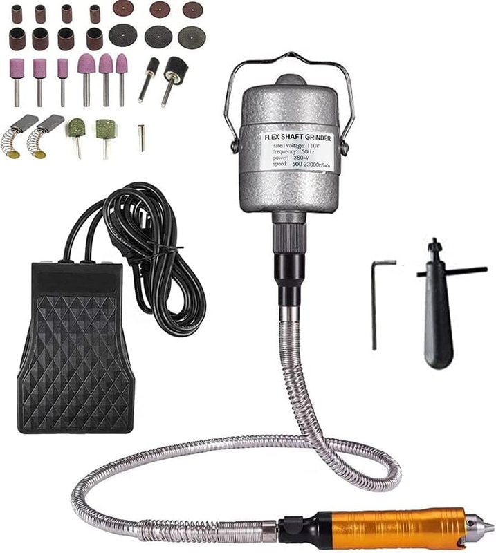 380W Rotary Tool Flex Shaft Hanging Grinder Machine Carver Electric Multi-Functi