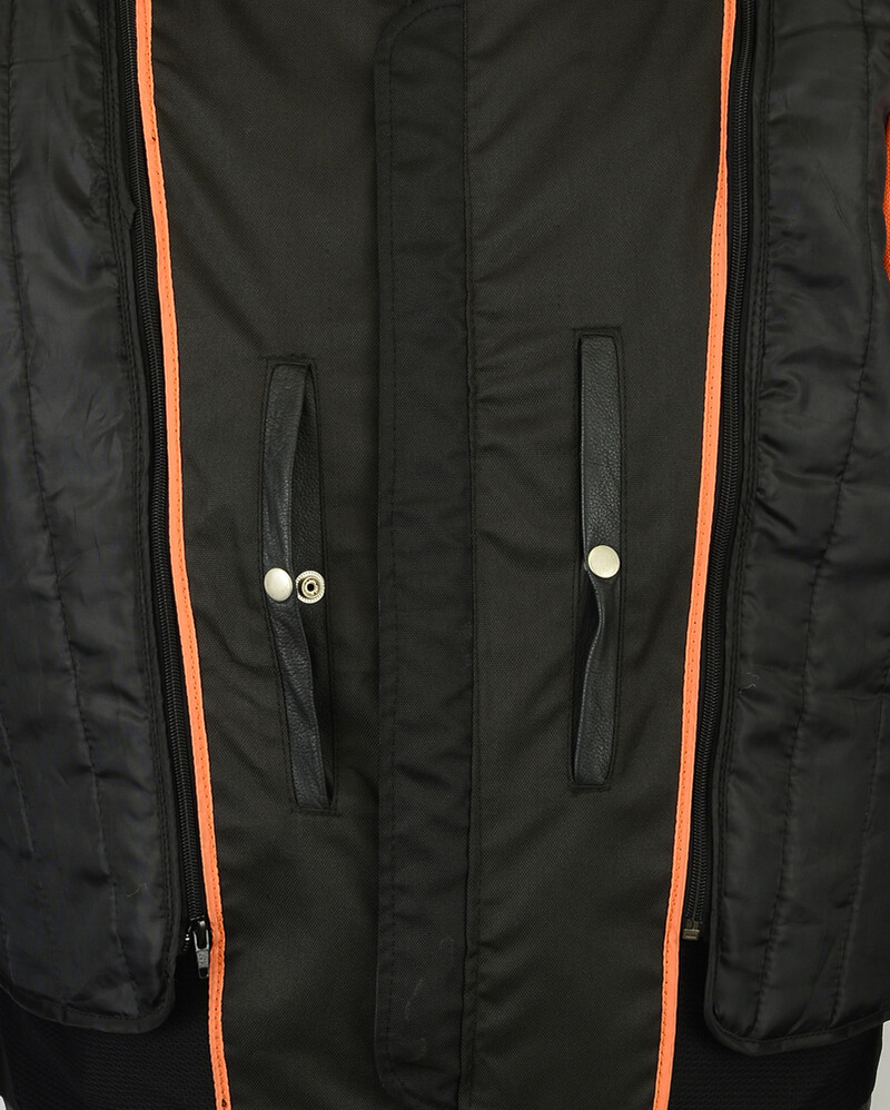 Pre-owned Bikers Network - Ds Men's Black Sporty Motorcycle Cruiser Jacket - Bnds717