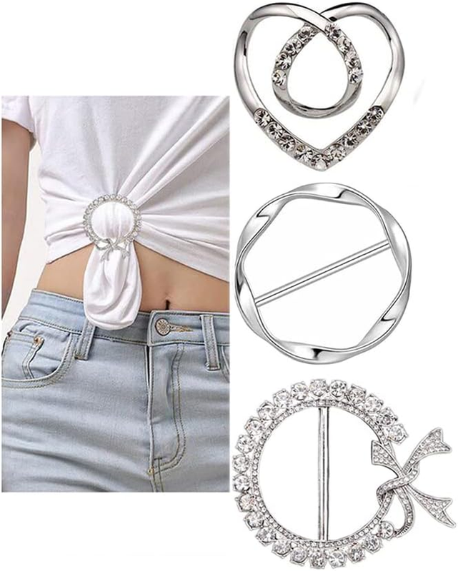 3 Pack Metal Tshirt Clips and Rings 1.9 Inch Large T-Shirt Cli...