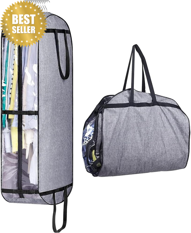 Large Capacity Foldable Travel Suit Bag, Heavy Duty Waterproof Garment Bag for T