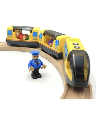 Battery Train Magnetic Connection Inter City Train with Figures for Wooden@Toys