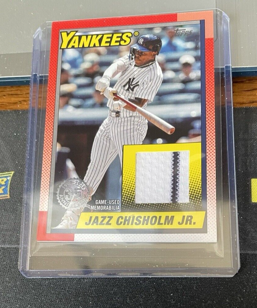 2025 Topps Series 1 Jazz Chisholm 1990 Style Baseball Relic 2025 Topps Series 1 Jazz Chisholm 1990 Style Baseball Relic