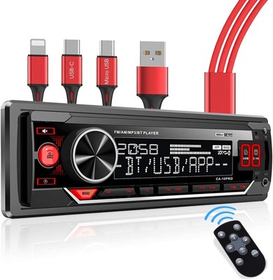 Bluetooth Stereo Radio Boat Marine Receiver AM FM System Wireless USB SD MP3 LCD