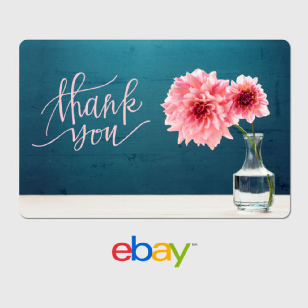 eBay Digital Gift Card - Thank You - Flower -  Email Delivery