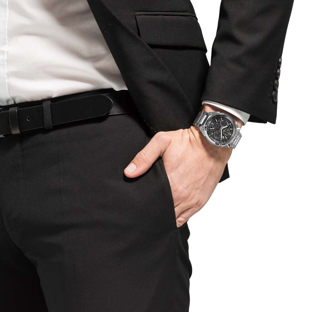 Pre-owned Citizen Av0080-88e Sup Titanium Eco-drive Sapphire,free Shipping