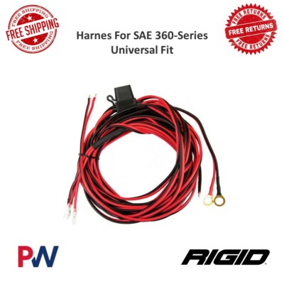 Rigid Industries 36361 Harnes For SAE Lights 360-Series 12 Foot | Universal Fit