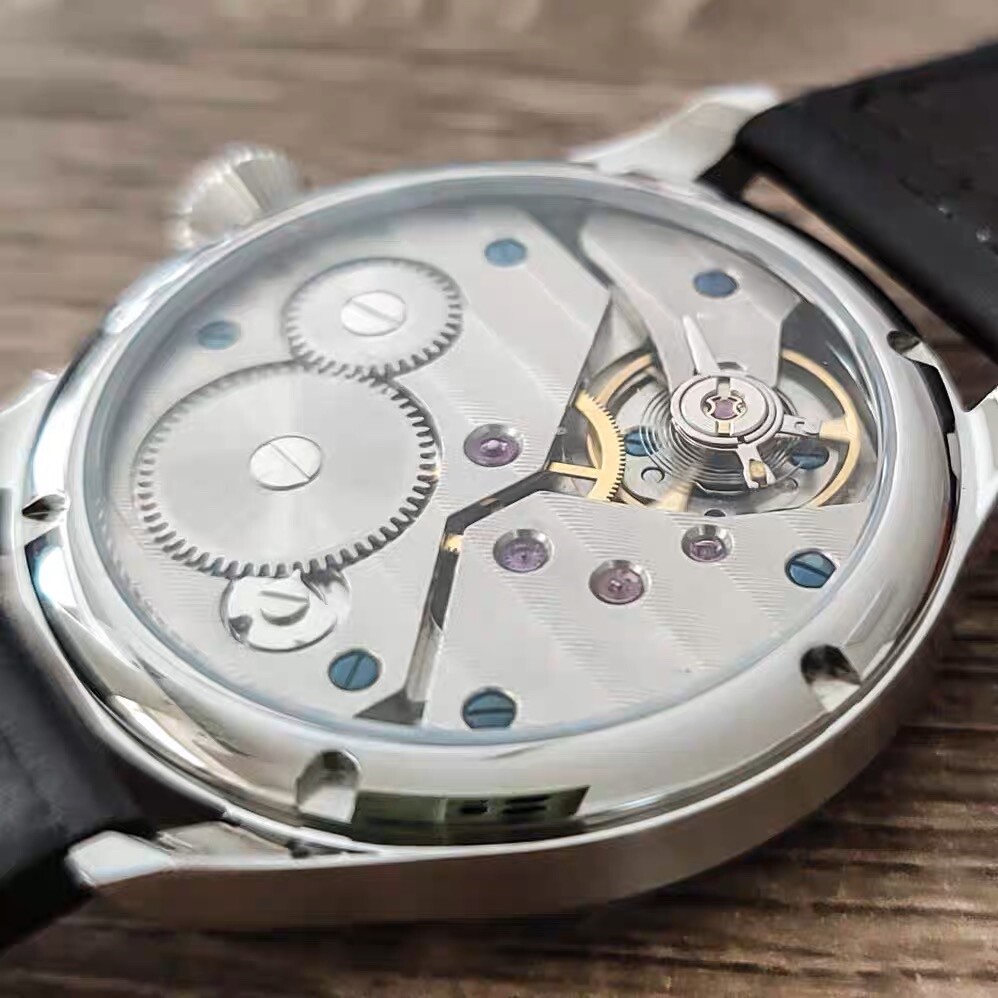 PILOT PILOT MECHANICAL 44MM HAND WINDING MEN’S WATCH SAPPHIRE GLASS DECORATED DIAL