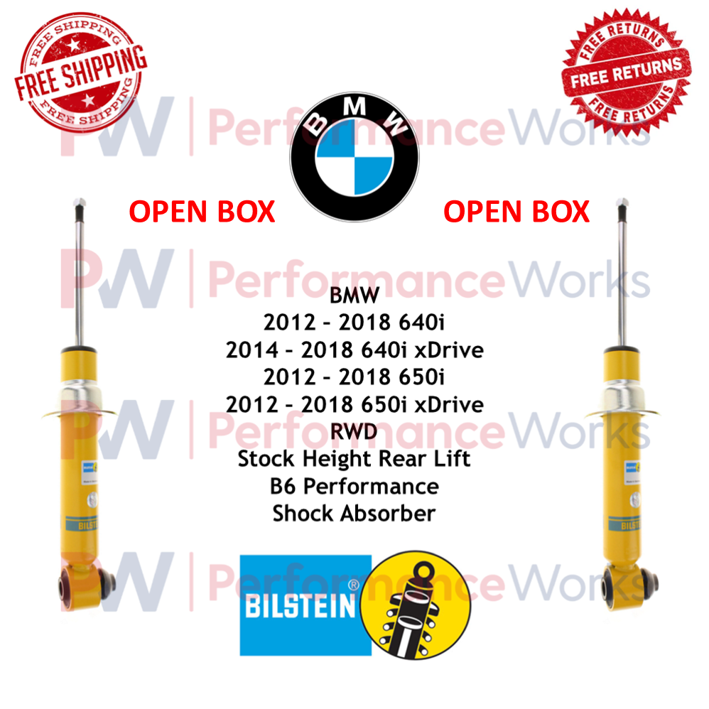 Bilstein B6 Performance 46mm Rear Shock Absorber Pair For 2012-2018 BMW 650i