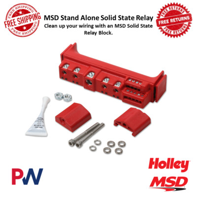 MSD Stand Alone Solid State Relay Block 4 x 20 Amps Red | Diagnostic LED?s #7564