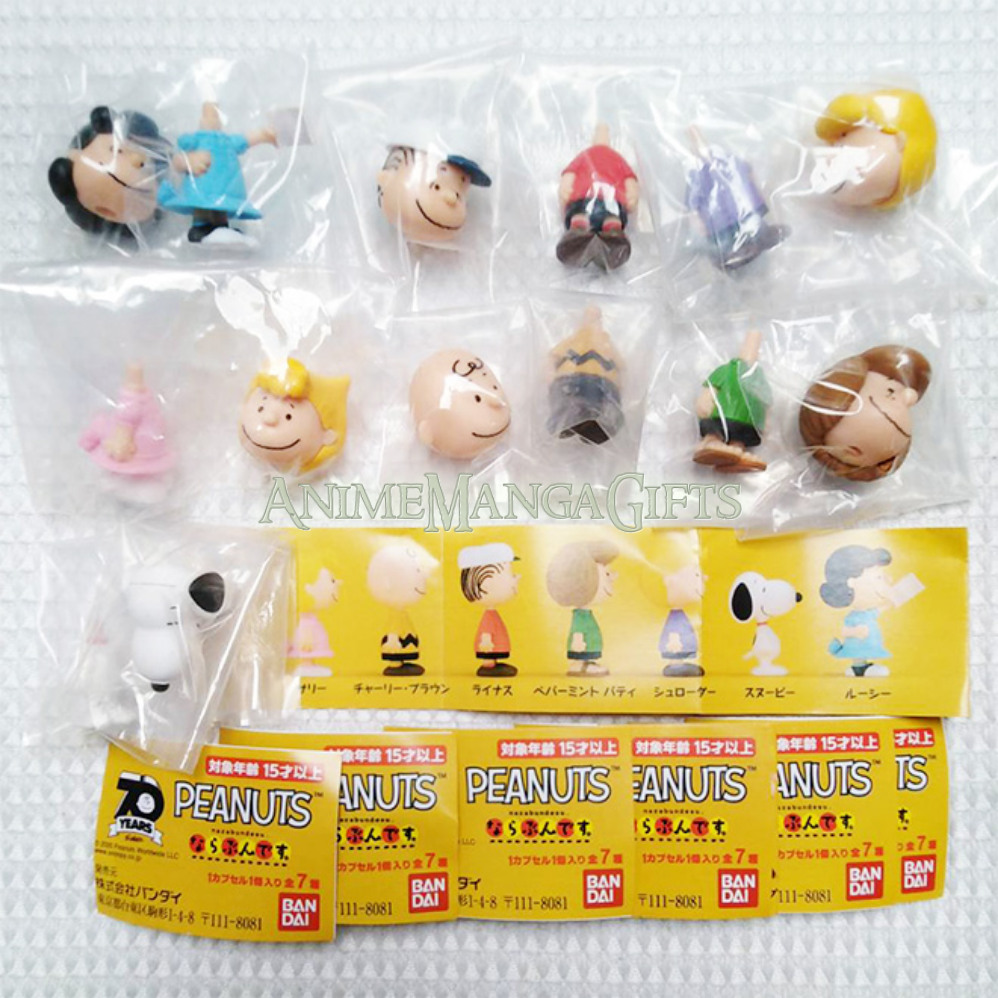 Peanuts Snoopy Narabundesu Figure Collection Complete 7 Pcs Bandai Japan Ebay