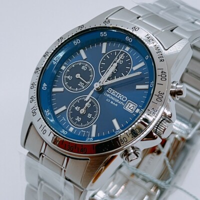 Seiko SBTQ071 Selection Chronograph Quartz Silver Blue From Japan Men Watch