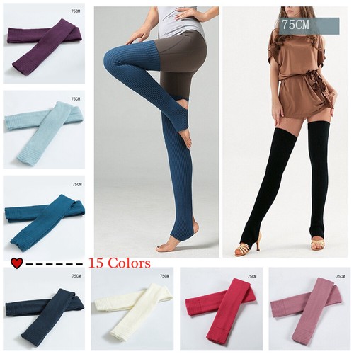 Over Knee Long Stockings Knitted Leg Warmer Dance Ballet Fall