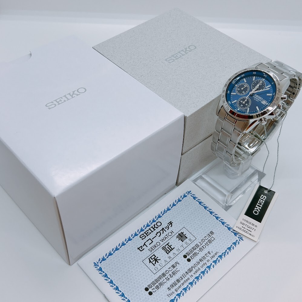 Seiko SBTQ071 Selection Chronograph Quartz Silver Blue From