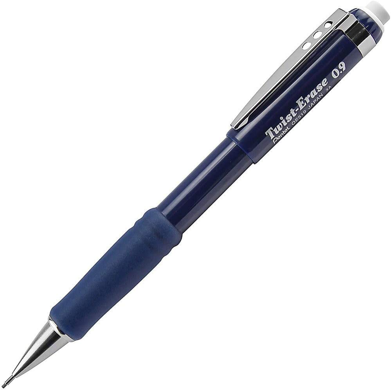 Automatic Pencil with Twist Eraser, 0.9 Mm, Blue (PENQE519C)