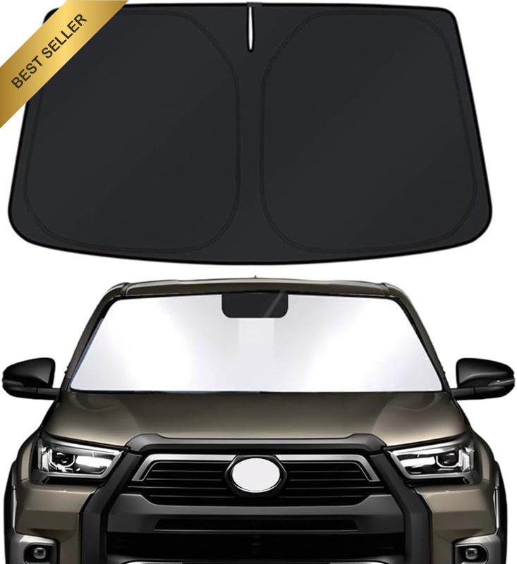Windshield Sun Shade for Toyota Hilux 2015-2026 Sunshade Accessories - 4 Layers