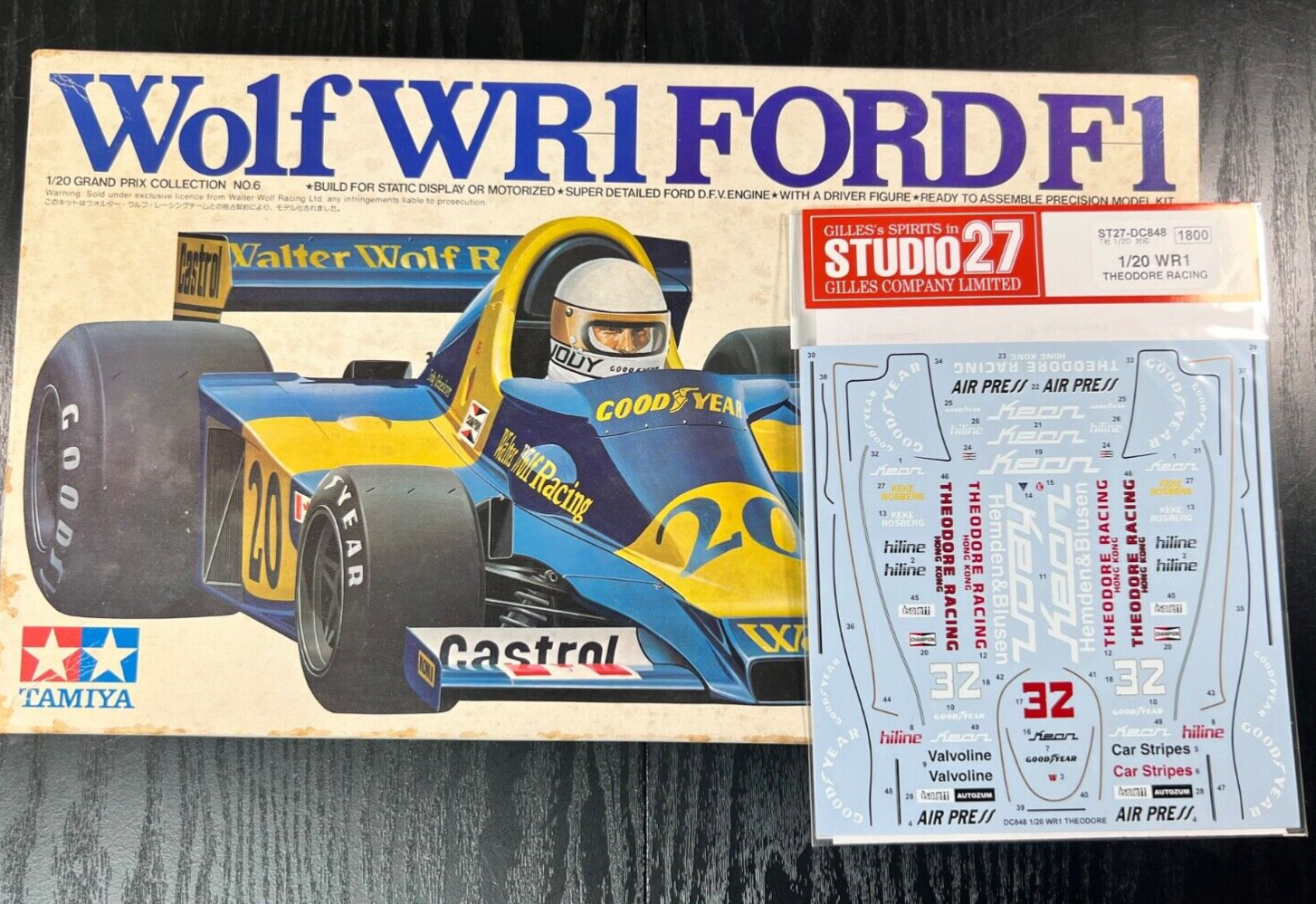 TAMIYA 1/20 Wolf WR1 FORD F1. Item20006 with DECALS & PE