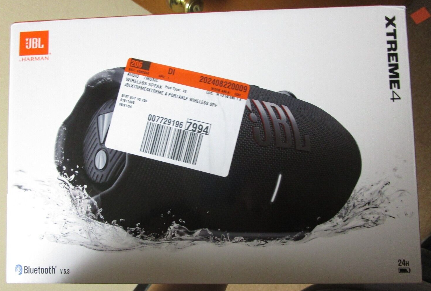 JBL XTREME 4 Bluetooth Portable Speaker System JBLXTREME4BLKAM Black BRAND NEW
