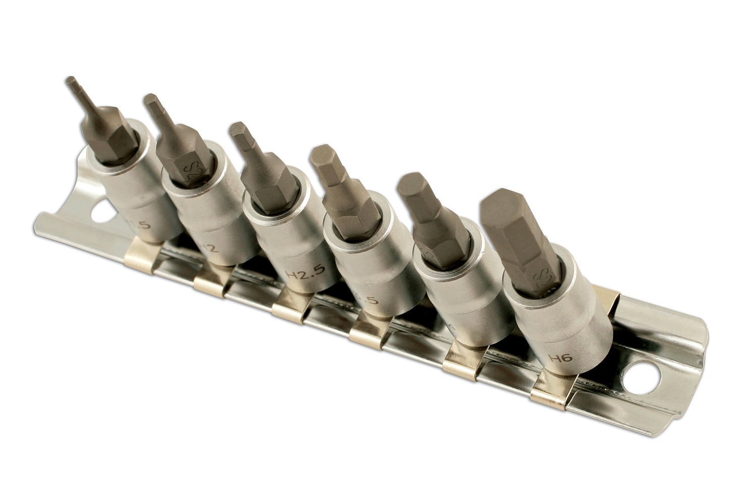 Laser Tools 5682 1/4 Drive Hex Allen Key Socket Bits 1.5mm 6mm On