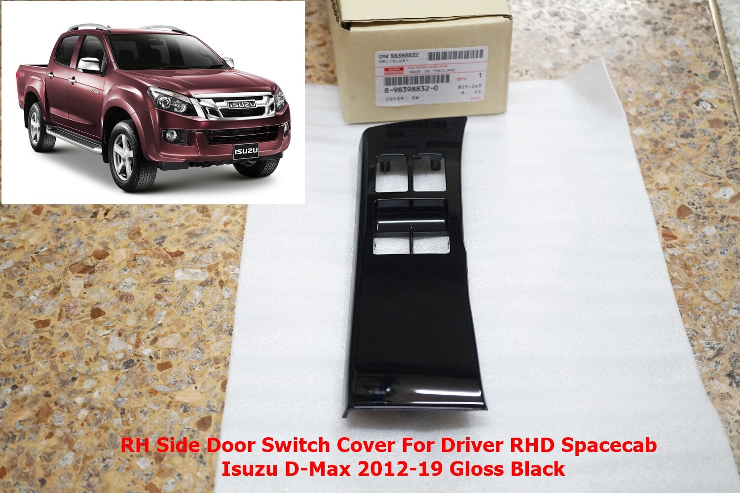 8-98398832-0 Window Switch Gloss Black Cover For Isuzu D-Max