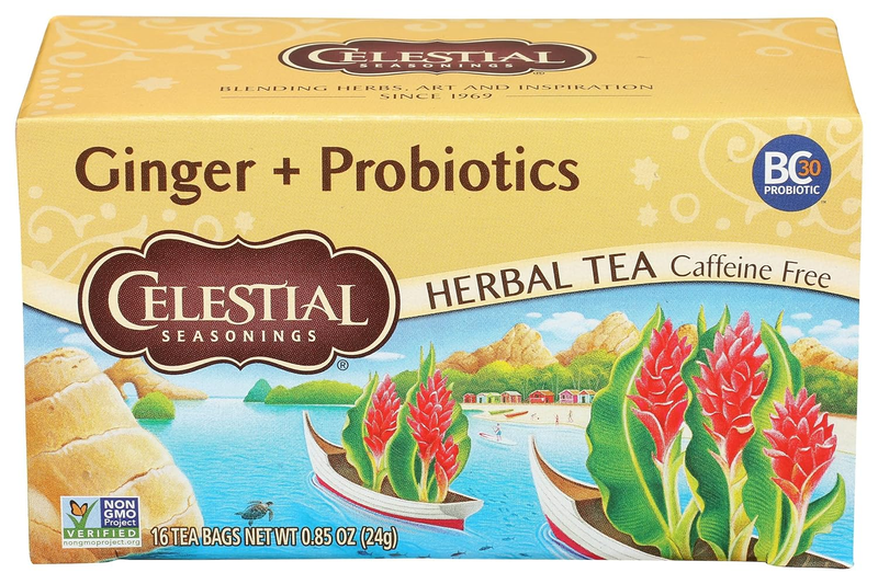 Ginger & Probiotics Herbal Tea, 16 CT