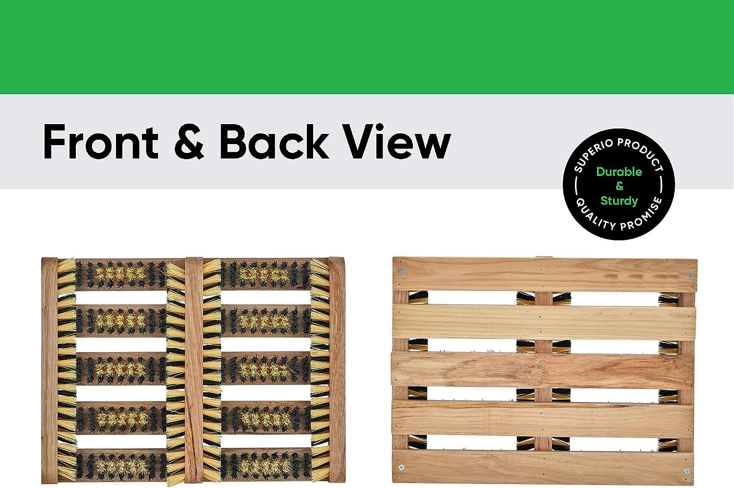 Superio Shoe and Boot Scraper, Outside Shoe Scrubber Brush 10.5" x 14"