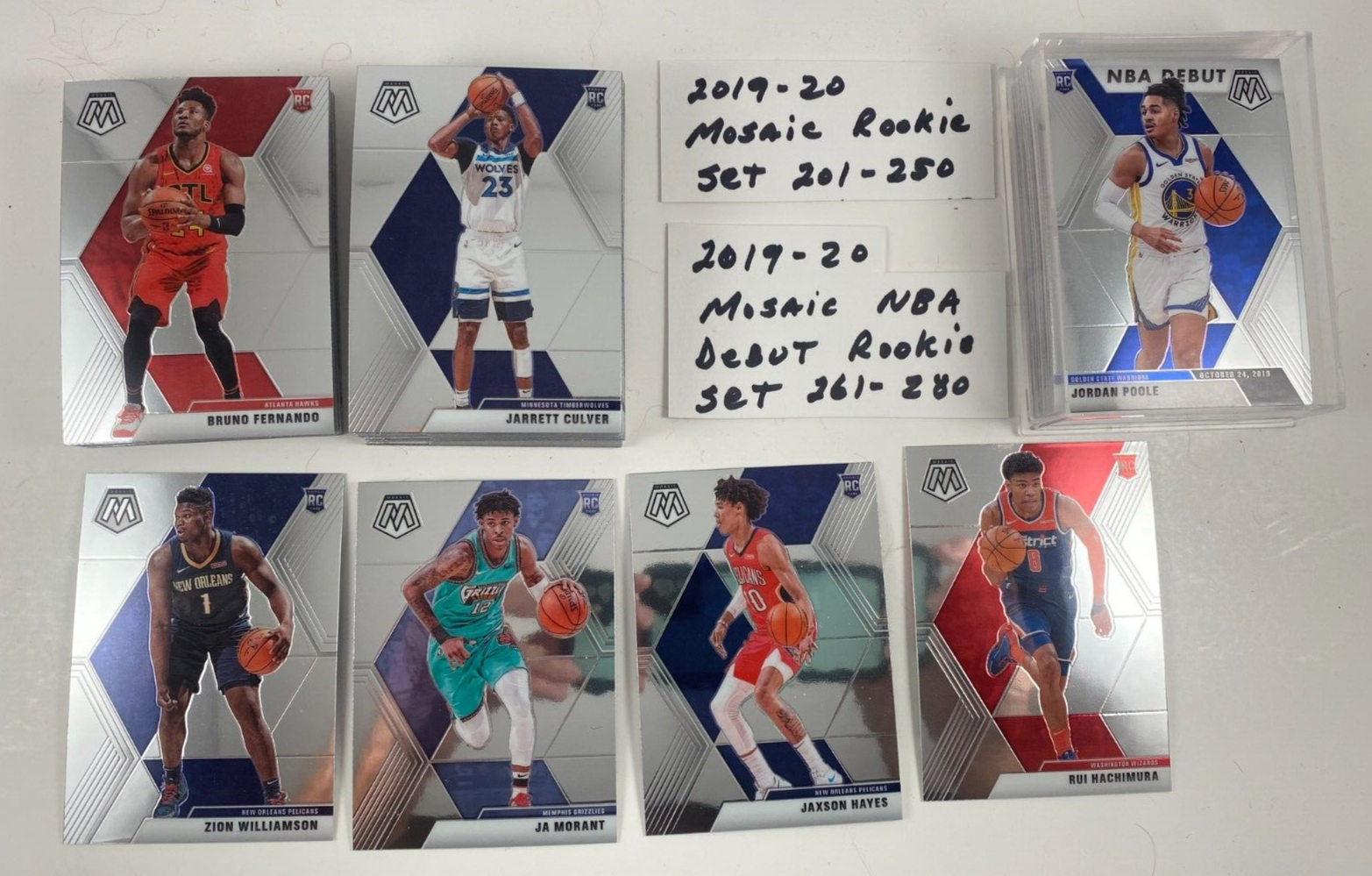 2019-20 Panini Mosaic Basketball Complete ROOKIE Set - Cards