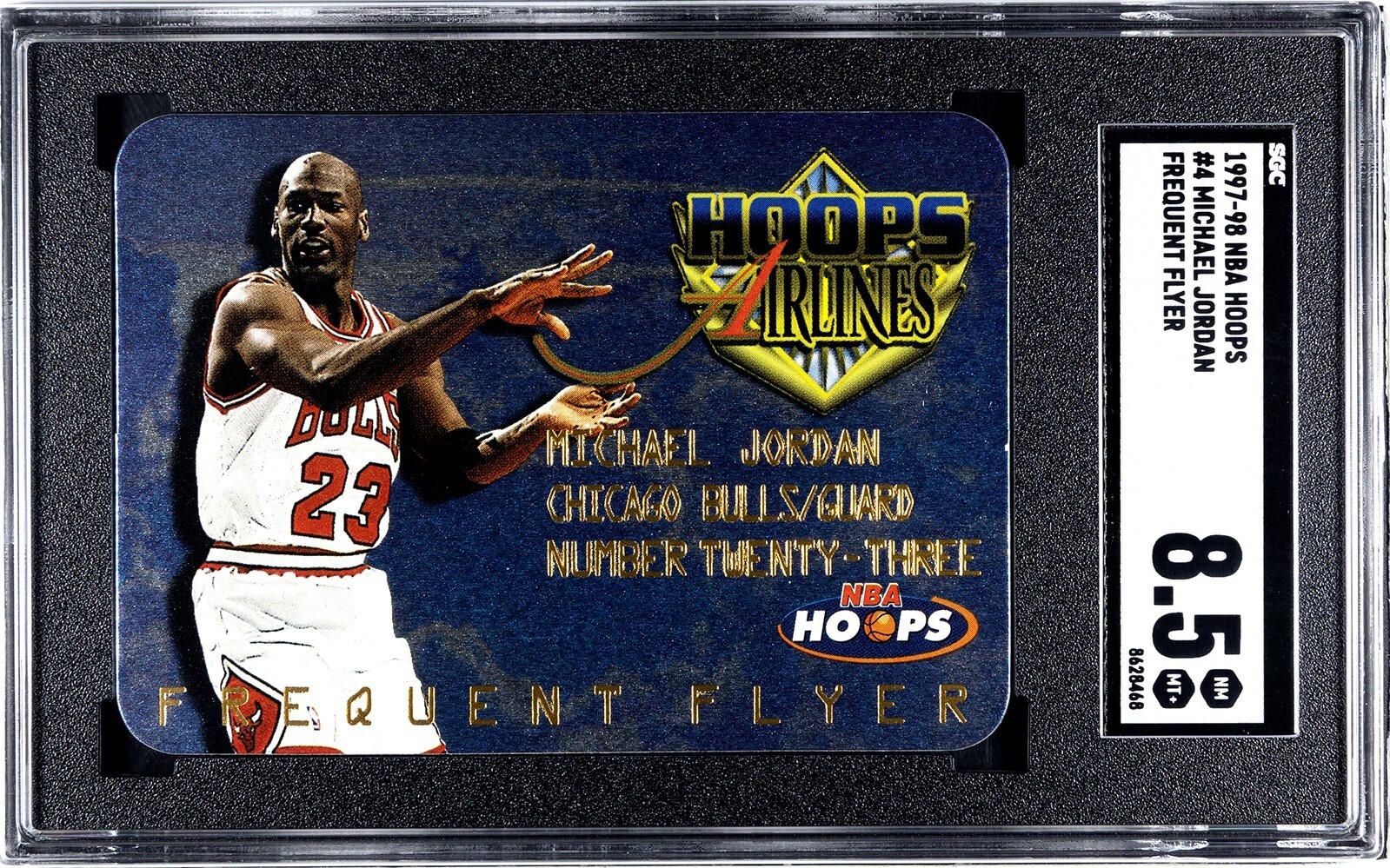 ＠NBA シカゴブルズ スケジュールカード (88/89) Chicago Bulls 1988-89 NBA Pocket Schedule (Michael Jordan In