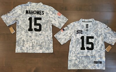 K.C. Chiefs #15 Patrick Mahomes Stitched Salute to Service F.U.S.E. Jersey NWT