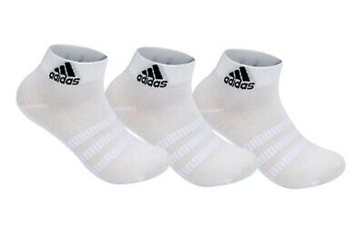 Adidas Men Light Ankle 3 Pairs Socks White Black 3PP Casual Running Sock DZ9435