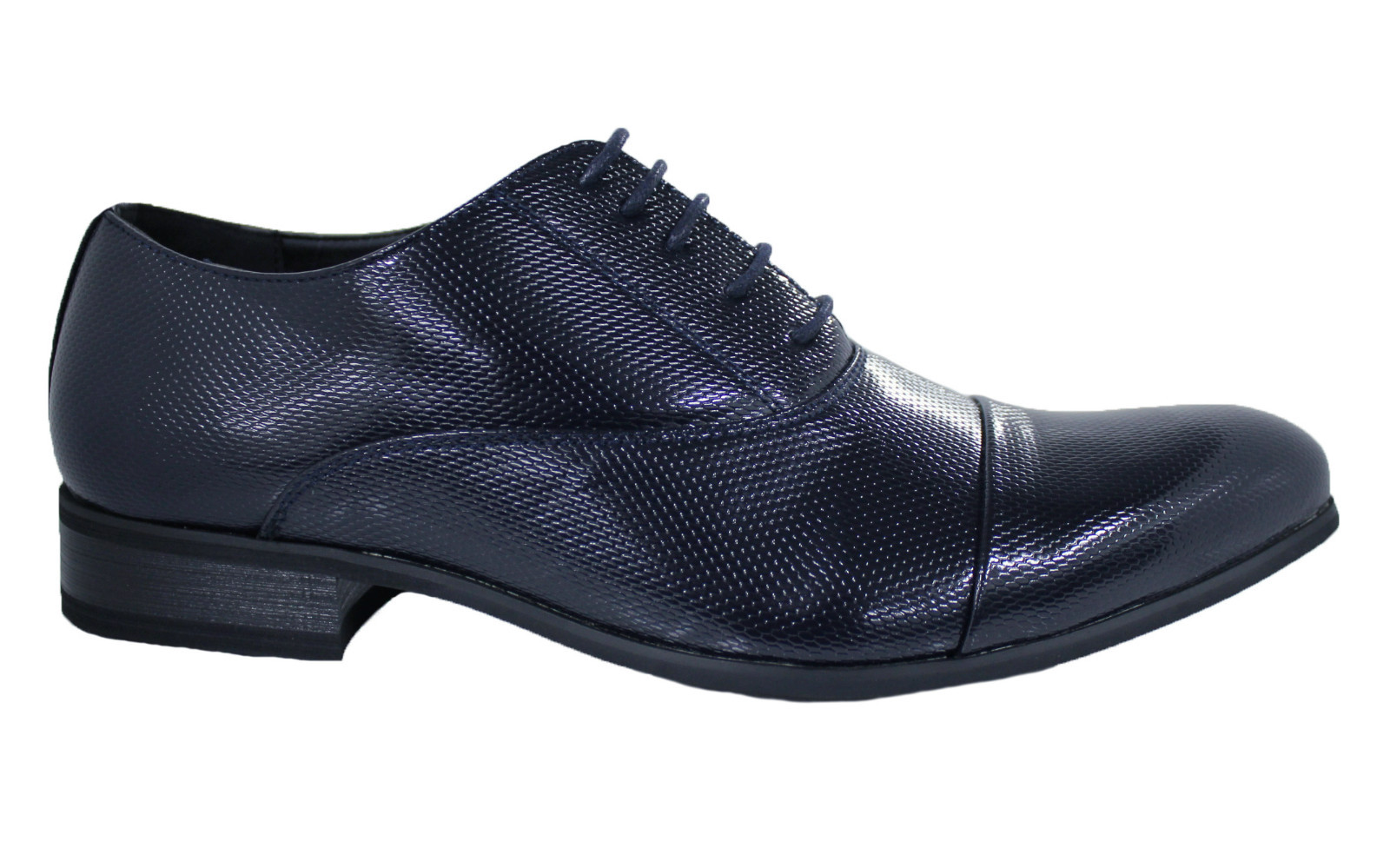 SCARPE UOMO DIAMOND BLU SCURO VERNICE CLASS ELEGANTI CERIMONIA da 39 a 43