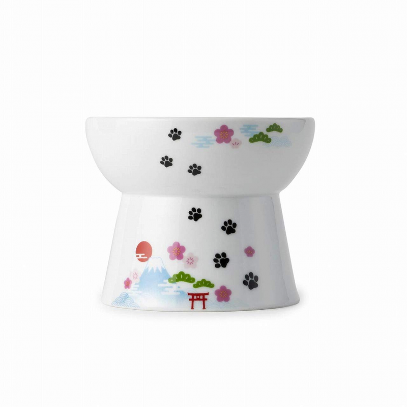Necoichi Raised Cat Food Bowl, Stress Free, Backflow Prevention, Dishwasher and