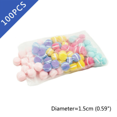 100Pcs Dollhouse Resin Mixed Color Macarons Miniature Simulated Cake Model